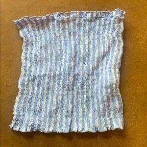 Forever 21 blue & white tube top like new